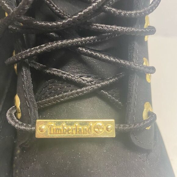 TIMBERLAND Women’s Rebolt  Boot Black Gold Size 6‎ Nubuck Suede Leather Lace Up - Picture 13 of 14